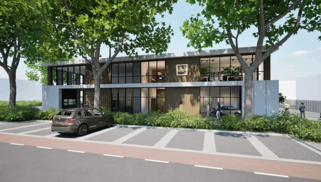 Nieuwbouw bedrijfspanden aan de Pascalstraat in Dordrecht