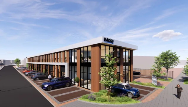 Nieuwbouw bedrijfspanden aan de Edisonweg in Woerden