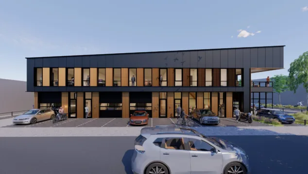 Nieuwbouw bedrijfspanden aan de Wagenmakersweg in Woerden