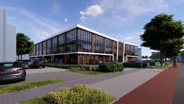 Nieuwbouw bedrijfspand aan de Luchthavenweg in Eindhoven