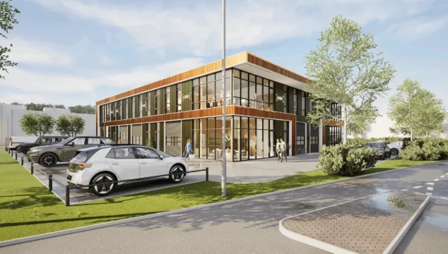 Modern bedrijfspand in ’t Harde met uitstekende bereikbaarheid vanaf de A28