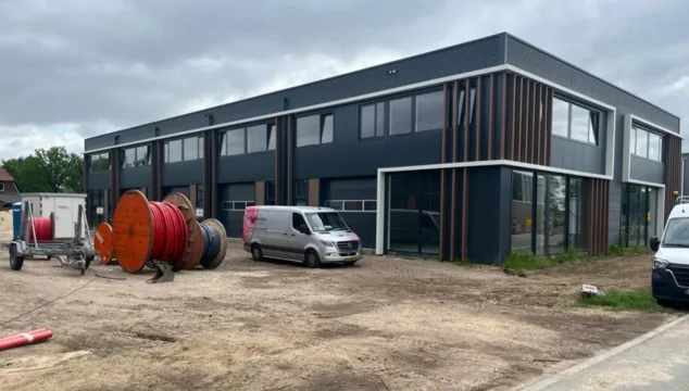 Afbeelding van de laatste bouwfase van het project in Dieren (bedrijfspanden nabij Arnhem).